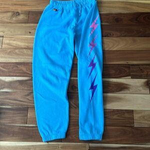 AVIATOR NATION Blue Lightning Bolt Sweatpants